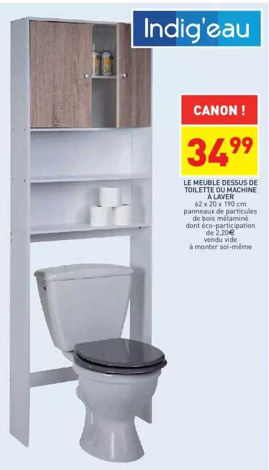 le meuble dessus de toilette ou machine à laver