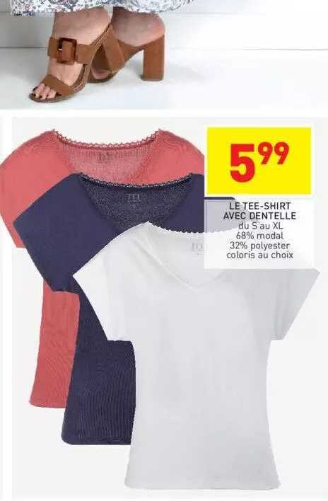 le tee-shirt avec dentelle