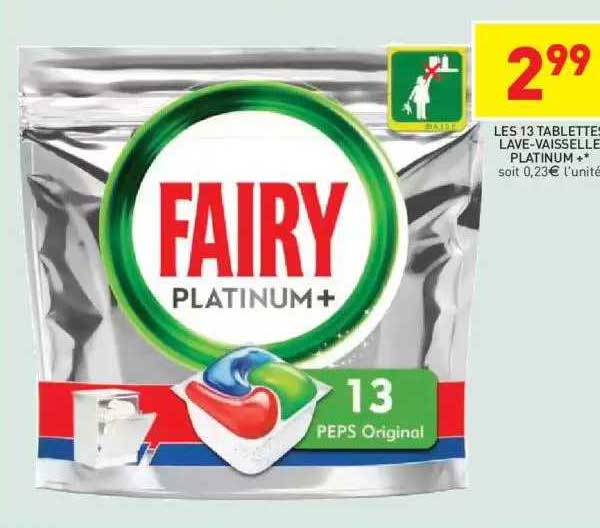 les 13 tablettes lave-vaisselle platinum +