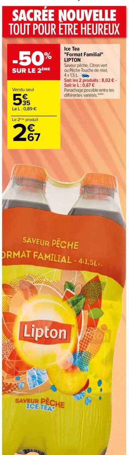 lipton ice tea "format familial"