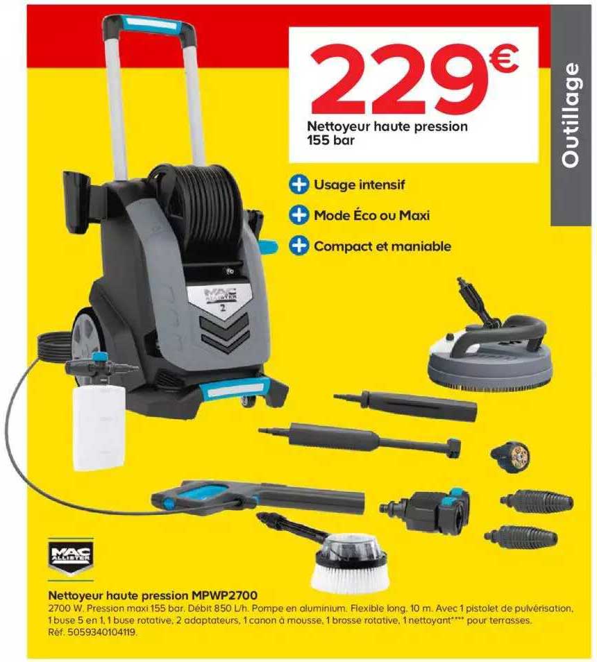 Macallister Nettoyeur Haute Pression Mpwp2700