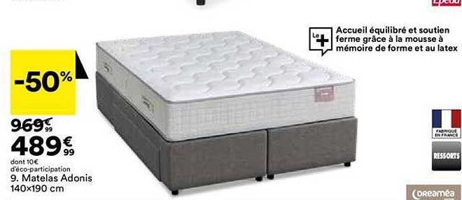 Matelas Adonis 140 X 190 Cm Dreaméa