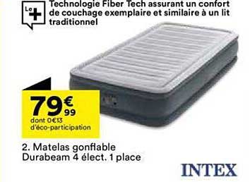 matelas gonflable durabeam 4 élect. 1 place intex