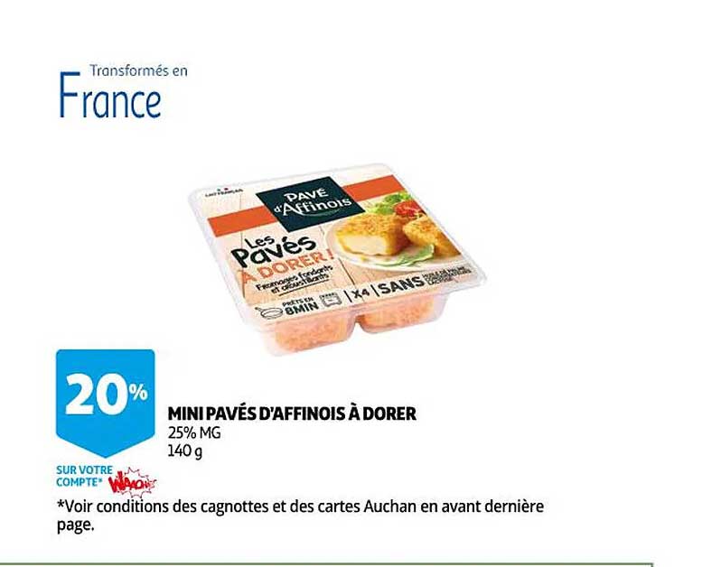 mini pavés d'affinois à dorer