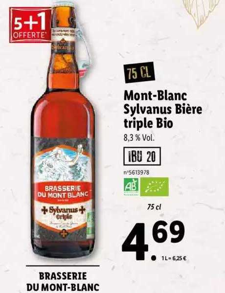 mont-blanc sylvanus bière triple bio