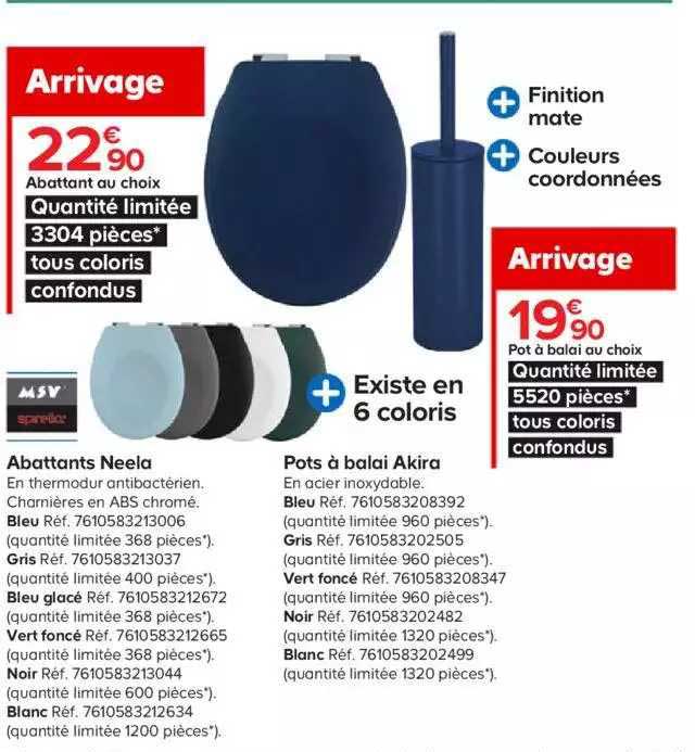 msv spirella abattants neela ou pots à balais akira