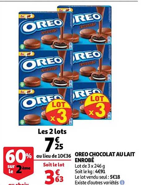 oreo chocolat au lait enrobé