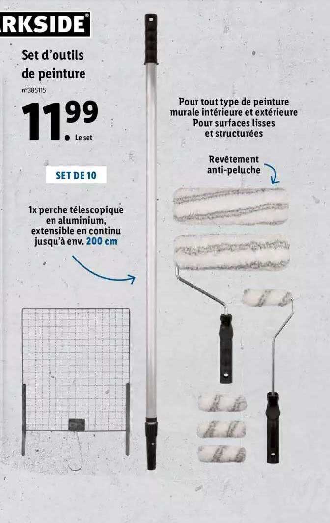 parkside set d'outils de peinture