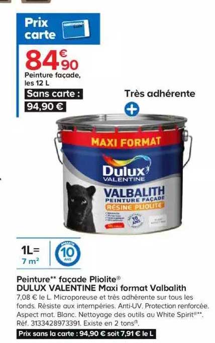 peinture façade pliolite dulux valentine maxi format valbalith
