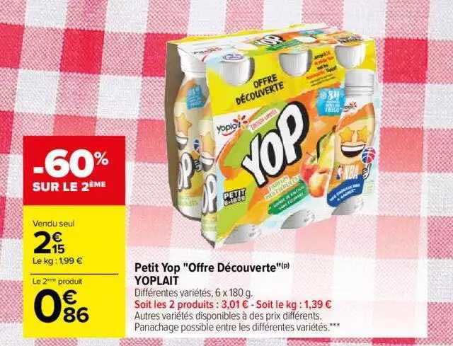 Petit Yop "offre Découverte" Yoplait