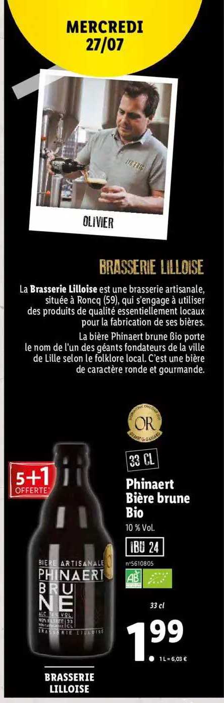 Phinaert Bière Brune Bio