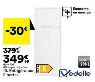 Réfrigérateur 2 Portes Vedette