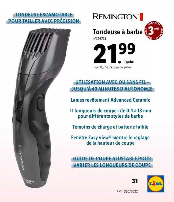 Remington Tondeuse à Barbe