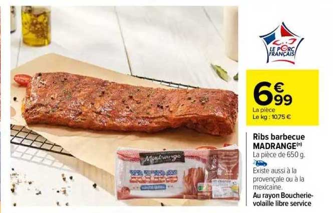 Ribs Barbecue Madrange