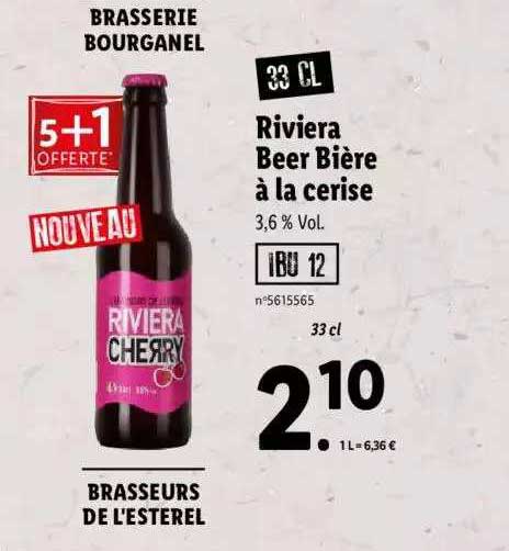 Riviera Beer Bière à La Cerise