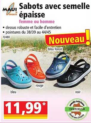 sabots avec semelle épaisse maui