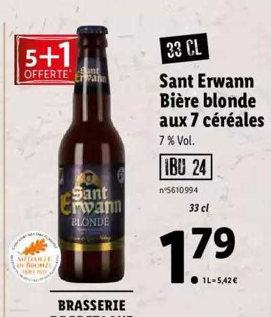 sant erwann bière blonde aux 7 céréales