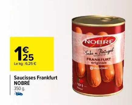 saucisses frankfurt nobré