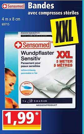 Sensomed Bandes Avec Compresses Stériles