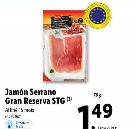 sol mar jamón serrano gran reserva stg