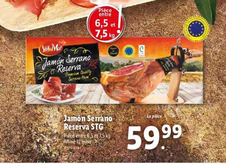 sol mar jamón serrano reserva stg