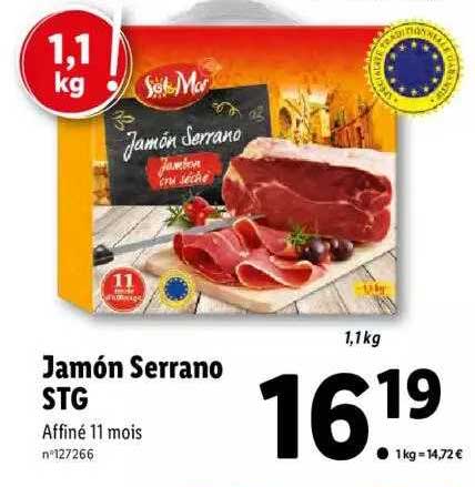 sol mar jamón serrano stg