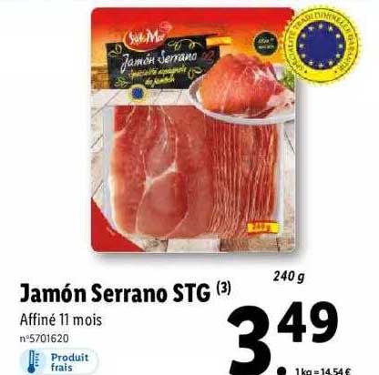 sol mar jamón serrano stg