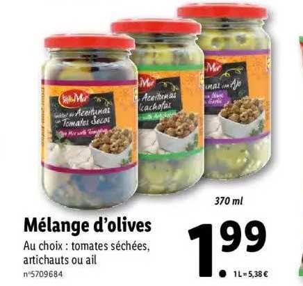 sol mar mélange d'olives