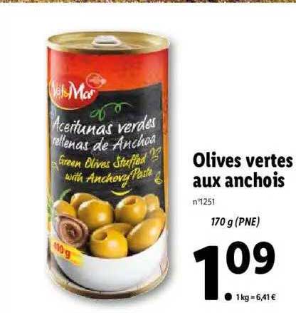 sol mar olives vertes aux anchois