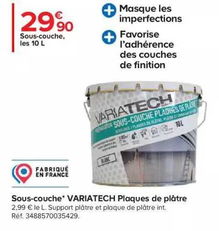 Sous-couche Variatech Plaques De Plâtre