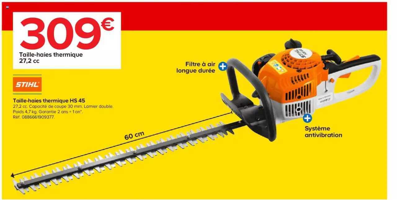 stihl taille-haies thermique hs45