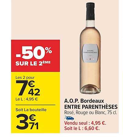 a.o.p. bordeaux entre parenthèses