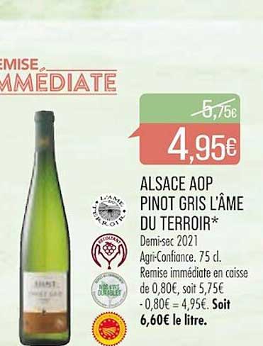 alsace aop pinot gris l'âme du terroir