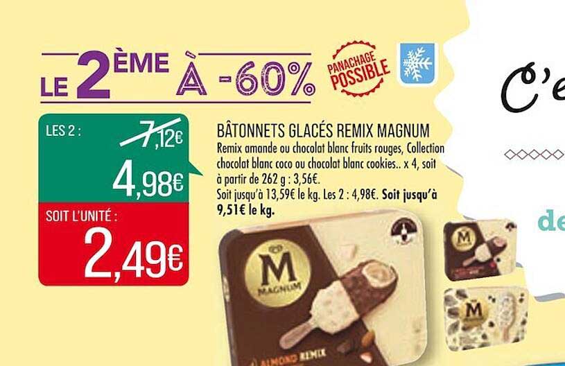 Bâtonnets Glacés Remix Magnum