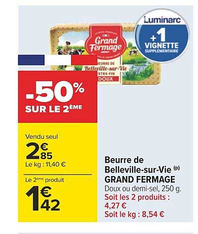 beurre de belleville-sur-vie grand fermage