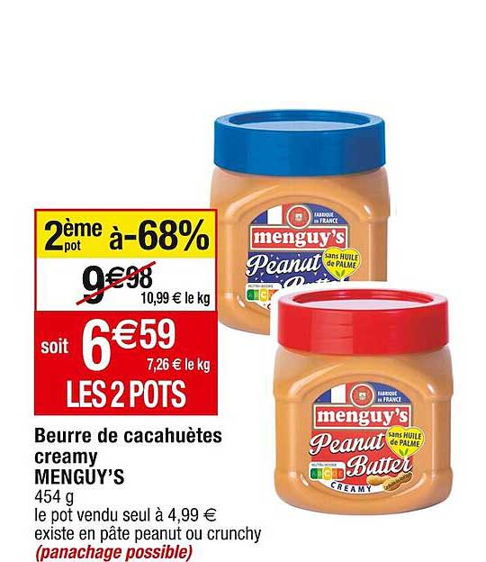 Beurre De Cacahuètes Creamy Menguy's