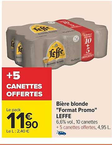 bière blonde "format promo" leffe