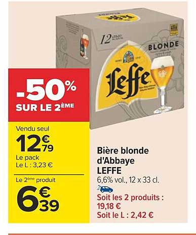 Bière Blonde D'abbaye Leffe