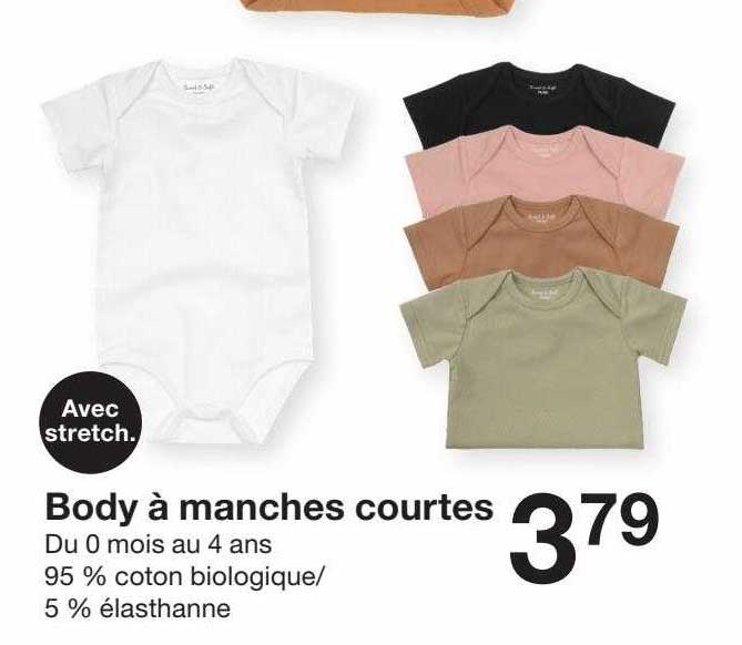 body à manches courtes
