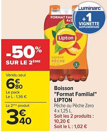 boisson "format familial" lipton