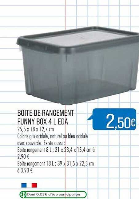 boîte de rangement funny box 4l eda