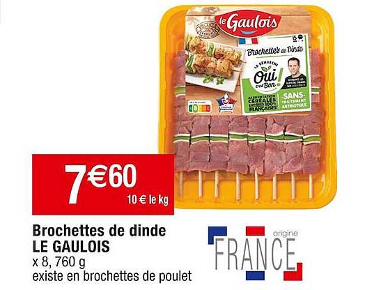 Brochettes De Dinde Le Gaulois