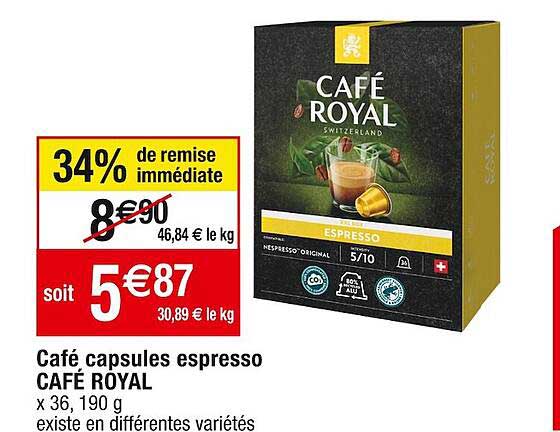 Café Capsules Espresso Café Royal