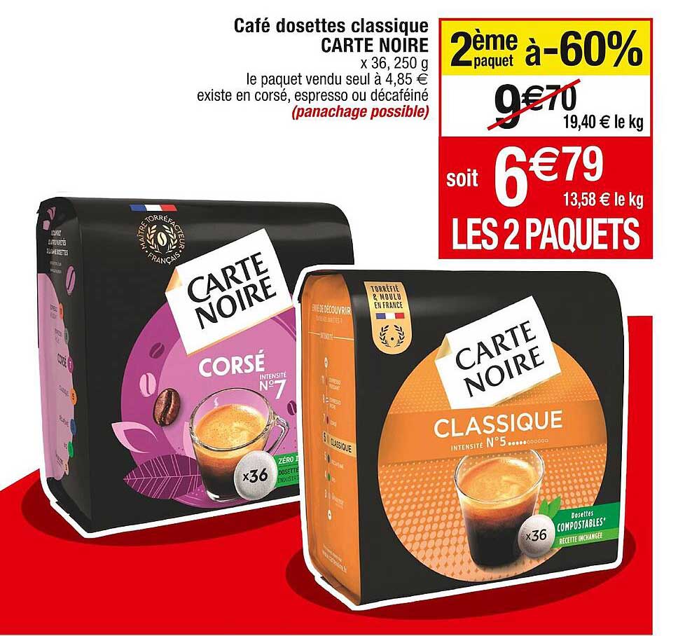 Café Dosettes Classique Carte Noire