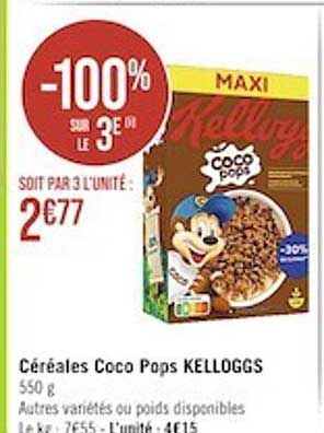 céréales coco pops kellogg's