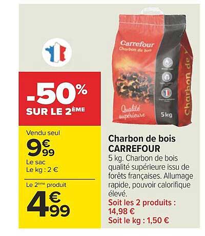 Charbon De Bois Carrefour