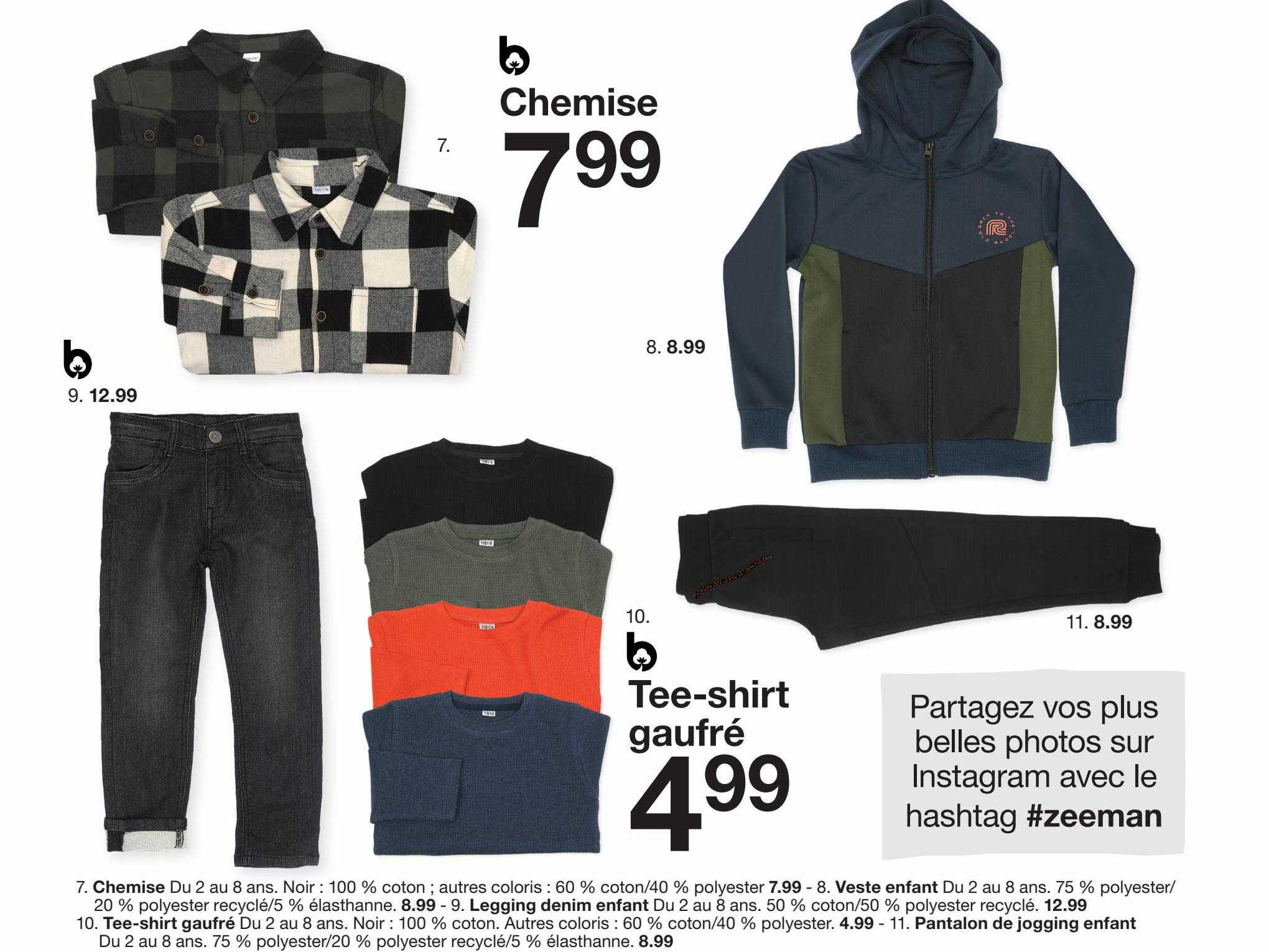 chemise, tee-shirt gaufré