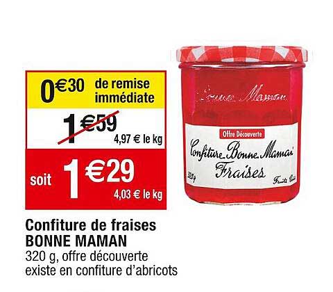 confiture de fraises bonne maman
