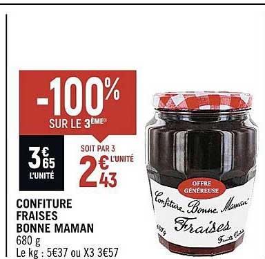 confiture fraises bonne maman