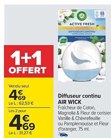 diffuseur continu air wick